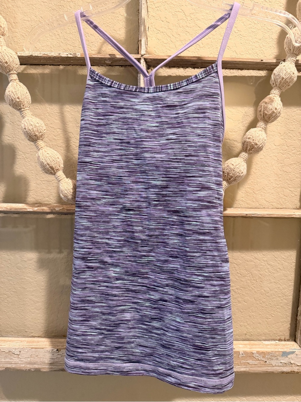 Lululemon Purple Space Dye Power Y Tank Top Racerback Sz 0